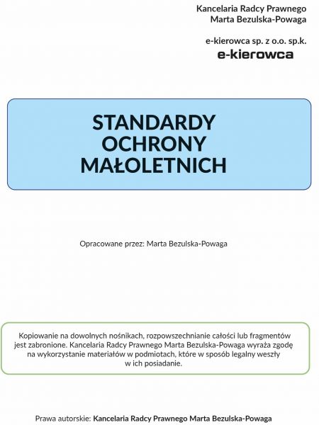 STANDARDY OCHRONY MAŁOLETNICH W OSK ZMUDA