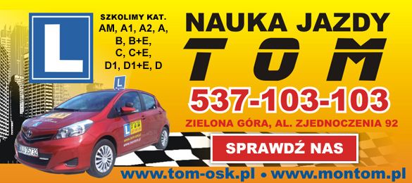 Nauka Jazdy TOM – reklama