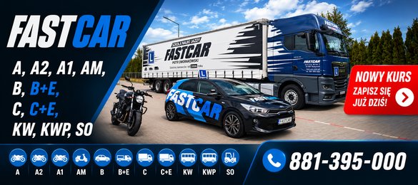 Fastcar - Ośrodek Szkolenia Kierowców – reklama