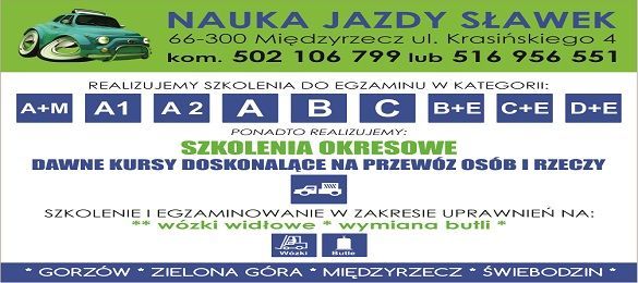 Nauka Jazdy Sławek – reklama
