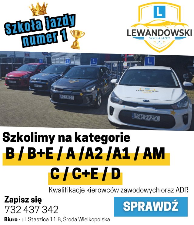 SZKOŁA JAZDY LEWANDOWSKI – reklama