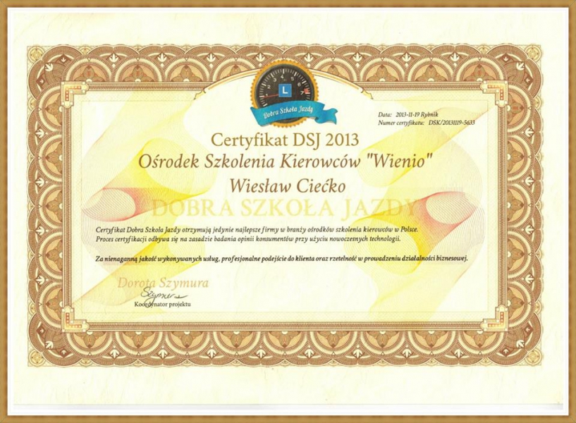 OŚRODEK SZKOLENIA KIEROWCÓW ,,WIENIO" — zdjęcie 4