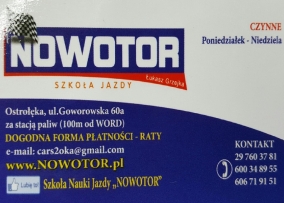 Nowotor. Prowadzenie kursów i nauki jazdy — zdjęcie 1